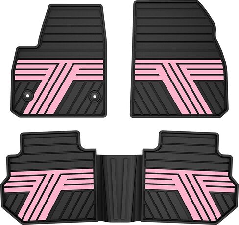 TTX LIGHTING Floor Mats Fit for Chevy Blazer 2019-2026 (Gas Only), Custom Fit 1st & 2nd Row Rubber All Weather Waterproof Car Interior Protection Liners for Chevrolet Blazer (Black & Red) in Kuwait