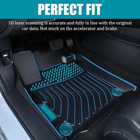 JIAHE Auto Car Floor Mats for Nissan Sentra 2014-2019,All-Weather Black TPE Rubber Liners Front & Rear, Heavy Duty Custom Fit Full Set Car Accessories in Saudi Arabia