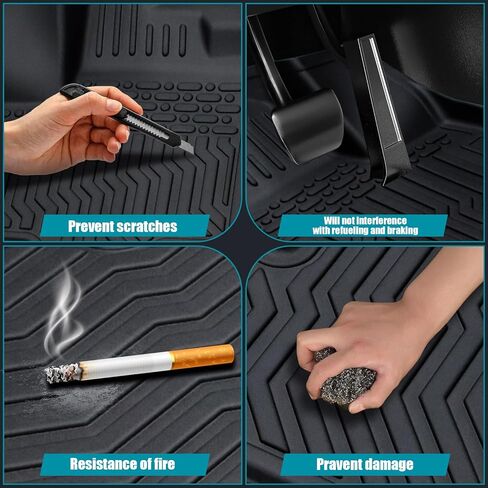 JIAHE Auto Car Floor Mats for Nissan Sentra 2014-2019,All-Weather Black TPE Rubber Liners Front & Rear, Heavy Duty Custom Fit Full Set Car Accessories in Saudi Arabia