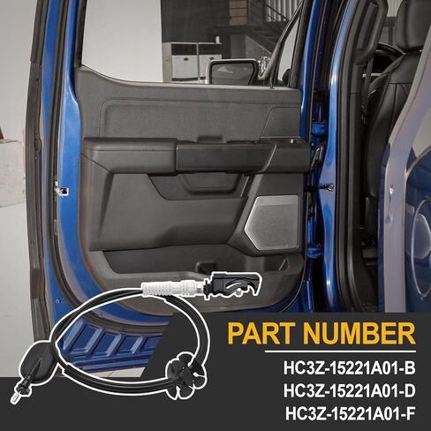 كابل تحرير قفل مزلاج الباب متوافق مع 2017-2022 F250 F350 F450 F550 Super Duty يستبدل HC3Z-15221A01-F جانب السائق الأيسر الأمامي in Kuwait