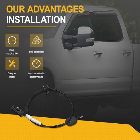 كابل تحرير قفل مزلاج الباب متوافق مع 2017-2022 F250 F350 F450 F550 Super Duty يستبدل HC3Z-15221A01-F جانب السائق الأيسر الأمامي in Kuwait