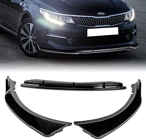 3PCS Front Bumper Lip Kit compatible with 2016-2018 Kia Optima LX EX LX-Turbo, STP-Style Splitter Trim Protection Spoiler, Air-Dam-Chin-Diffuser (Carbon Look) in Saudi Arabia