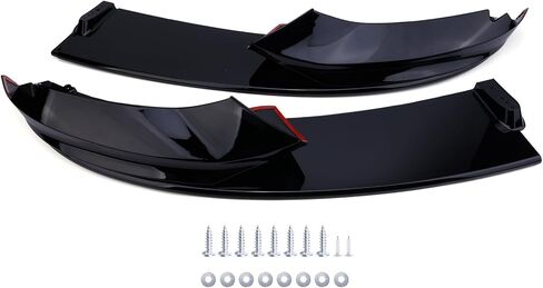 Front Bumper Lip Splitter Compatible with BMW 4 Series F32 F33 M-Tech 2013-2020, Left Right Splitter Diffuser Glossy Black in Kuwait