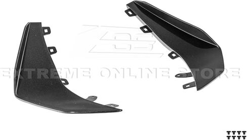 Replacement For 2020-Present Chevrolet Corvette C8 E-Ray & Z06 Models | Z07 Performance Package ABS Plastic - Painted Carbon Flash Metallic Front Bumper Side Apron Canards Dive Plane Pair in Kuwait