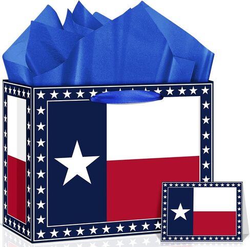 United States US Flag Gift Bag with Card & Wrapping Papers, USA 4th of July Gift Bag Party Decorations American Patriotic for National Day of The United States,Birthday,Souvenirs Goodie Treat Bag in Kuwait