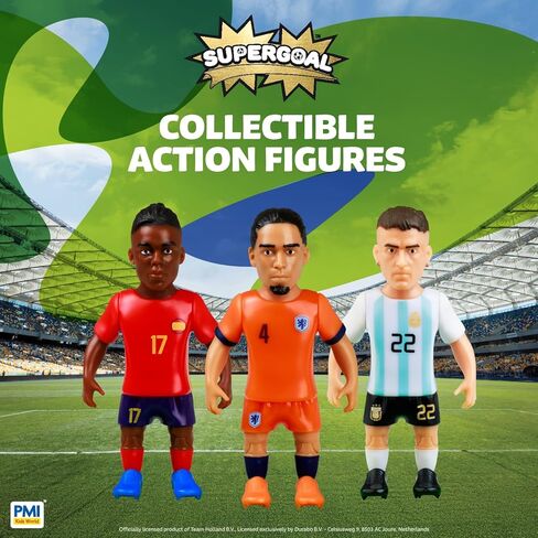بي إم آي شخصيات كأس العالم لكرة القدم من PMI Collectibles - 11 حزمة من لاعبي فريق الصندوق الفاخر - شخصيات كرة القدم الرسمية الصغيرة مجموعة ألعاب كرة القدم الممتازة القابلة للتجميع (قد تختلف الأنماط) in Kuwait