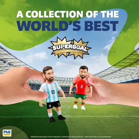 بي إم آي شخصيات كأس العالم لكرة القدم من PMI Collectibles - 11 حزمة من لاعبي فريق الصندوق الفاخر - شخصيات كرة القدم الرسمية الصغيرة مجموعة ألعاب كرة القدم الممتازة القابلة للتجميع (قد تختلف الأنماط) in Kuwait