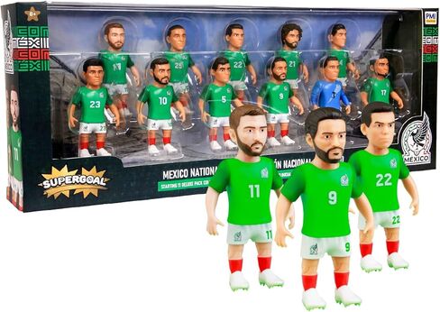 بي إم آي شخصيات كأس العالم لكرة القدم من PMI Collectibles - 11 حزمة من لاعبي فريق الصندوق الفاخر - شخصيات كرة القدم الرسمية الصغيرة مجموعة ألعاب كرة القدم الممتازة القابلة للتجميع (قد تختلف الأنماط) in Kuwait