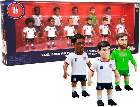 بي إم آي شخصيات كأس العالم لكرة القدم من PMI Collectibles - 11 حزمة من لاعبي فريق الصندوق الفاخر - شخصيات كرة القدم الرسمية الصغيرة مجموعة ألعاب كرة القدم الممتازة القابلة للتجميع (قد تختلف الأنماط) in Kuwait
