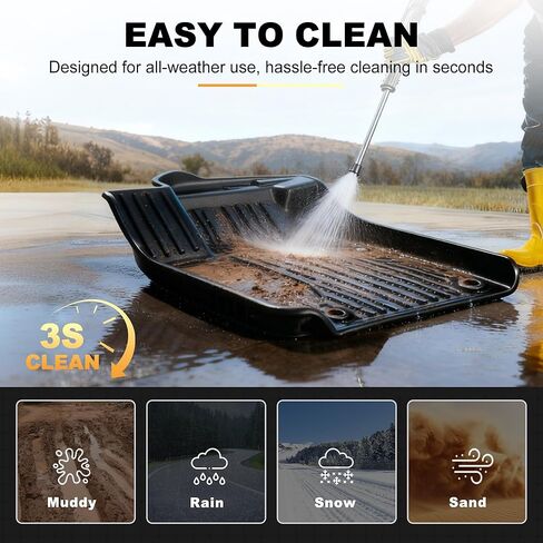 AOMSAZTO Floor Mats for 2026 2025 2024 2023 Honda Accord (Include Hybrid) All Weather TPE Rubber Floor Liners for Honda Accord 2023-2025 2026 Hybrid Accessories Odorless Non-Slip 1st & 2nd Row, Black. in Kuwait
