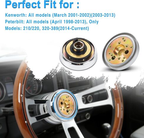 AKMAN Steering Wheel Adapter for Kenworth Truck Steering Wheel All models (March 2001-2002)(2003-2013) for and Peterbilt All models (April 1998-2013) 5 Hole Truck Steering Wheel Adapte in Saudi Arabia