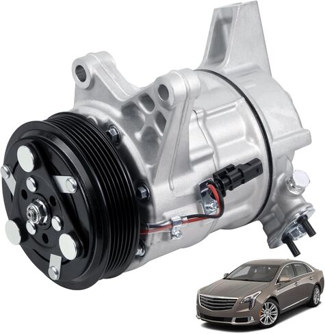 Air Conditioner AC Compressor with Clutch, Compatible with Buick LaCrosse 2016 2.4L/2013-2016 3.6L, Compatible with Cadillac XTS 2013-2019, Compatible with Chevy Impala 2014-2020 3.6L in Kuwait