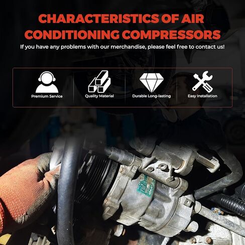 Air Conditioner AC Compressor with Clutch, Compatible with Buick LaCrosse 2016 2.4L/2013-2016 3.6L, Compatible with Cadillac XTS 2013-2019, Compatible with Chevy Impala 2014-2020 3.6L in Kuwait