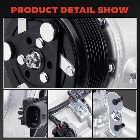 Air Conditioner AC Compressor with Clutch, Compatible with Buick LaCrosse 2016 2.4L/2013-2016 3.6L, Compatible with Cadillac XTS 2013-2019, Compatible with Chevy Impala 2014-2020 3.6L in Kuwait