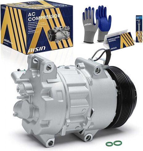 ضاغط مكيف هواء AISIN AFTERMARKET ACCT-00825 - متوافق مع Toyota RAV4 2013-2018 2.5 لتر - مع أخدود 6 بكرات، مع قابض in Kuwait