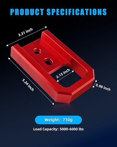 Front Red Tow Hooks for Tacoma 2024-2026, 4Runner 2025-2026, Land Cru-iser 250 2024-2025, Heavy Duty 6000LBS Towing Force T6061 Aluminum Steel Direct Bolt-On Car Tow Hooks Accessories, 2PCS in Saudi Arabia