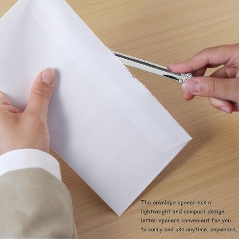 1Pcs Vintage Metal Letter Opener, Silver Envelope Slitter Tool for Desk, Lightweight Sword Shaped Mail Opener for Home Office, Retro Envelope Cutter in Saudi Arabia
