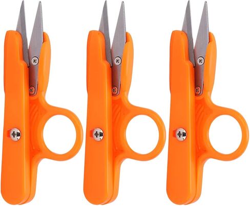 Mini Portable Lightweight Orange Crochet Scissors Incisive Blade for Embroidery, Small Cutting Scissors for Sewing, Travel Daily Manual Work, 3pcs Stainless Steel Sewing in Saudi Arabia