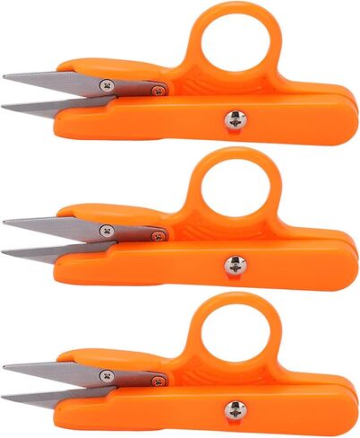 Mini Portable Lightweight Orange Crochet Scissors Incisive Blade for Embroidery, Small Cutting Scissors for Sewing, Travel Daily Manual Work, 3pcs Stainless Steel Sewing in Saudi Arabia