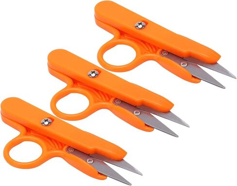 Mini Portable Lightweight Orange Crochet Scissors Incisive Blade for Embroidery, Small Cutting Scissors for Sewing, Travel Daily Manual Work, 3pcs Stainless Steel Sewing in Saudi Arabia