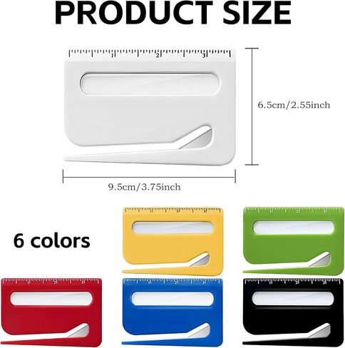 3-100pcs Custom Letter Opener, Bulk Personalized Envelope Slitter with Scale and Magnifying Glass, Customized Picture/Text Safe Paper Cutter for Mails, Envelopes, Packages (Blue) in Saudi Arabia