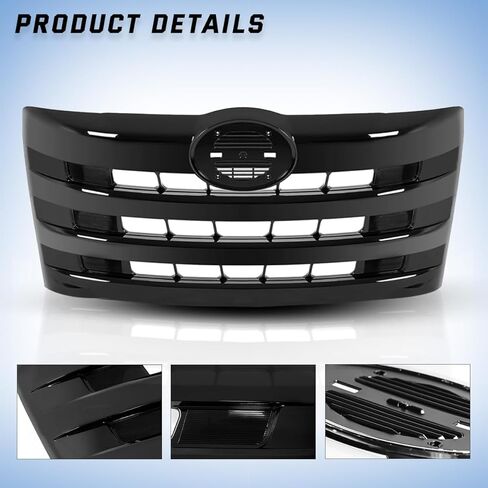 Black Front Hood Radiator Replacement Grille fit for 2011+ Hino 238 258 268 338 (Without Bug Screen) in Kuwait