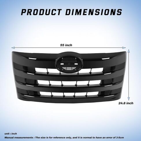 Black Front Hood Radiator Replacement Grille fit for 2011+ Hino 238 258 268 338 (Without Bug Screen) in Kuwait