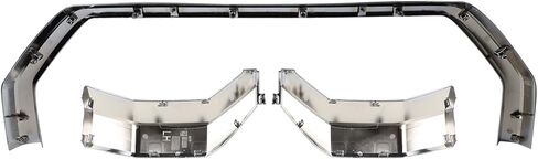 Smoked Chrome Front Bumper Grille Trim Molding Trim Molding Surround Compatible with 2022-2024 Toyota Tundra in Kuwait