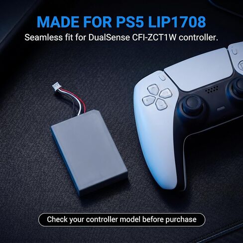 New Upgraded 2000mAh 0-Cycle High-Capacity Battery for PS5 Controller CFI-ZCT1W | Compatible with LIP1708 in Kuwait