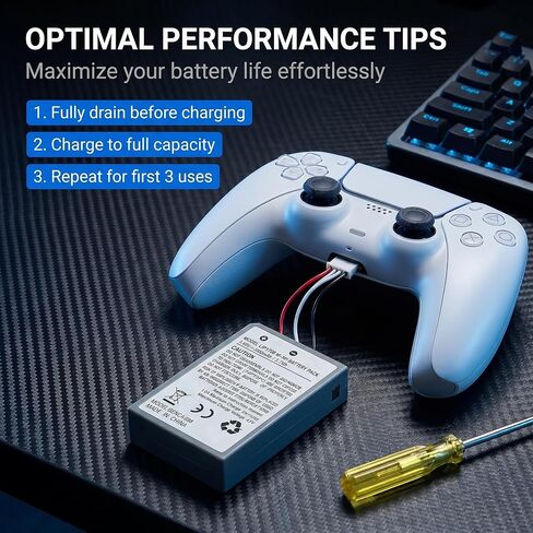 New Upgraded 2000mAh 0-Cycle High-Capacity Battery for PS5 Controller CFI-ZCT1W | Compatible with LIP1708 in Kuwait