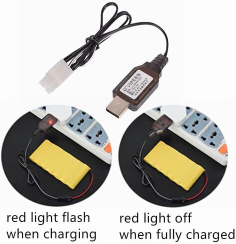 8.4V 1000mAh NI-CD Battery Pack with Standard Tamiya Connector Rechargeable AA Battery for RC Car RC Truck Tank 1 Pack with USB Charger in Saudi Arabia