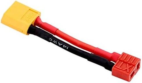 4 قطع XT60 ذكر إلى T-Plug موصل سالب كابل محول الرصاص 14awg 5 سم لـ RC Lipo(BDHI-64) in Kuwait