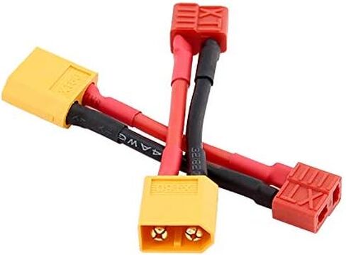 4 قطع XT60 ذكر إلى T-Plug موصل سالب كابل محول الرصاص 14awg 5 سم لـ RC Lipo(BDHI-64) in Kuwait