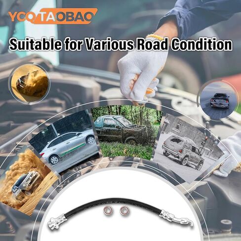 2Pcs Rear Left Rear Right Brake Line Brake Hydraulic Hose Replacement YCQTaoBao Compatible with Chrysler 300 2005-2016 Compatible with Dodge Challenger 2010-2016 in Kuwait