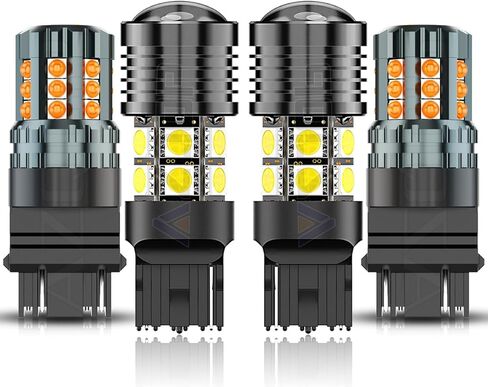 3157 3057 LED Bulbs Kit For Ford F150 (2000-2020), For F250 F350 (2000-2016), Brake Tail Stop Light + Reverse Backup Lamp Bulbs Combo, Built in Resistor CANBUS Anti Hyper Flash, Plug and Play, 4-Pack in Saudi Arabia