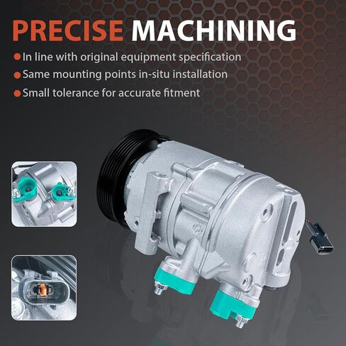 AC Compressor w/Clutch Compatible with Hyundai Elantra, Elantra Coupe GT & Kia Forte5 Forte Koup Soul EV Air Conditioning Compressor for 97701A5800 in Saudi Arabia