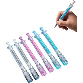 2026 New Creative Syringe Shaped Gel Ink Pens for Funny 0.38mm Black Ink, Quick Drying, Ergonomic Grip, Novelty Office Supplies for Daily Writing & Gift in Kuwait