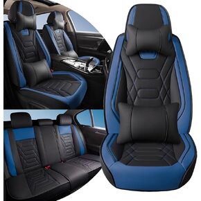 Car Seat Covers for Chevy Colorado 2016-2025, Full Set 5 Seat Premium Napa Leather Waterproof Breathable Anti-Slip Seat Protectors with Airbag Compatible Design(Standard,Black&Red) in Saudi Arabia