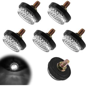 6 Pcs Mini Reflectors with Bolts and Nuts,Round Reflector for Motorcycle,M5 Screw Tag Bolt,Universal Motorcycle,Bicycle,Tractor Accessories (Yellow) in Saudi Arabia