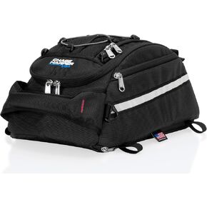 Chase Harper USA 5400 Tail Trunk - مقاوم للماء، مقاوم للتمزق، نايلون باليستي من الدرجة الصناعية - ملائم عالمي مع نظام تثبيت حزام قابل للتعديل - أسود in Kuwait