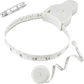 3-Pack Auto-Retract Body Tape Measure, 60 Inch - One-Hand Fitness Tape to Track Weight Loss, Muscle Gain, Body Measurements in Kuwait