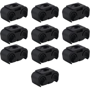 10-Pack Black Plastic Brake Line Clips for 5mm (3/16") Brake Pipe, Secure Mounting Clamps for Engine Compartment Front Lower Rear, Replacement Parts(10PCS) in Kuwait