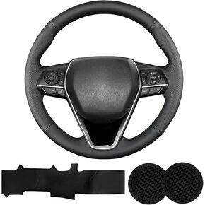 Hand Sewn Steering Wheel Cover for Toyota RAV4 SUV 2019-2024 / Avalon 2019-2022 / Camry 2018-2024 / Corolla 2020-2025 Nappa Leather Finish Sew On Steering Wheel Cover Full-Wrap Accessories in Saudi Arabia