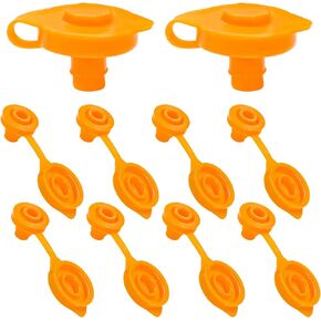 10 PCS Gas Can Vent Caps, Flexible Plastic Collar Caps Fuel Gas Jug Vents Covers Replacement, Leakproof Pour Nozzle Gasket Stopper Vent Cap for Most Cans, Car Accessories in Saudi Arabia