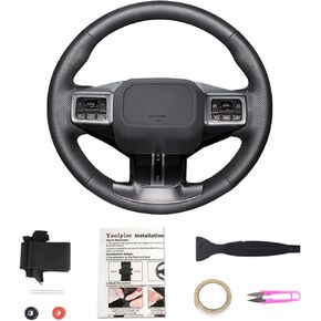 Hand-Stitched Steering Wheel Cover,Fit for Toyota RAV4 2026,Non-Slip Breathable Microfiber Leather Steering Wheel Cover on Wrap DIY Hand Sewn Car Interior Accessories in Kuwait