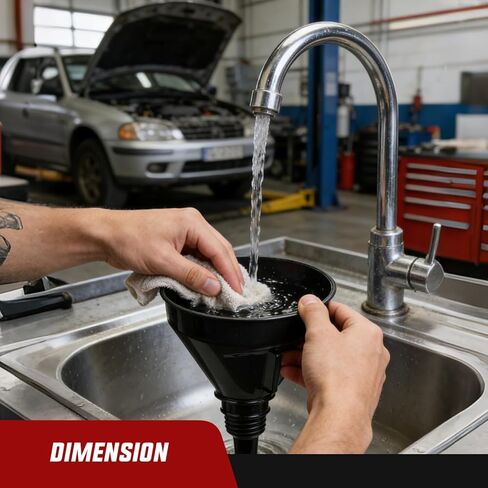 GOOACC 5 Pcs Automotive Funnels Set - Multi-Size Oil Funnel Kit with Filter Screen, Wide Mouth Plastic Fuel Funnels with Flexible Extension for Water, Gasoline, Coolant, Engine Oil Transfer in Kuwait