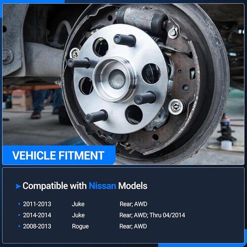Autoround 512373 AWD محمل العجلات الخلفية ومجموعة المحور مناسب لـ 2011-2014 Nissan Juke، 2008-2013 Rogue، 5 العروات غير ABS in Kuwait
