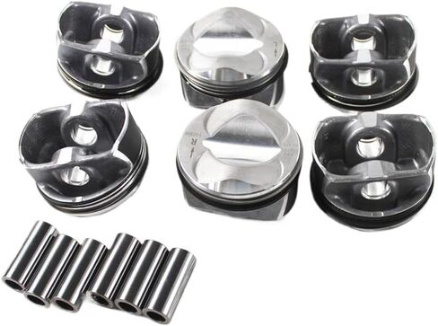 6-Piece Piston and Ring Set with 84.5mm Standard Bore Size for A6 A7 A8 2.8L FSI V6 Engines BDX CCDA CCEA in Saudi Arabia