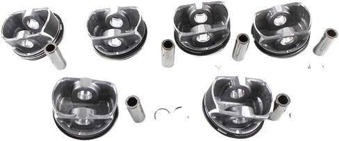 6-Piece Piston and Ring Set with 84.5mm Standard Bore Size for A6 A7 A8 2.8L FSI V6 Engines BDX CCDA CCEA in Saudi Arabia