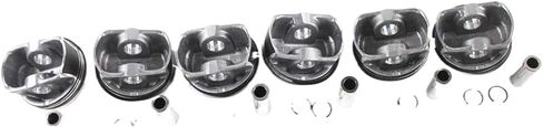 6-Piece Piston and Ring Set with 84.5mm Standard Bore Size for A6 A7 A8 2.8L FSI V6 Engines BDX CCDA CCEA in Saudi Arabia